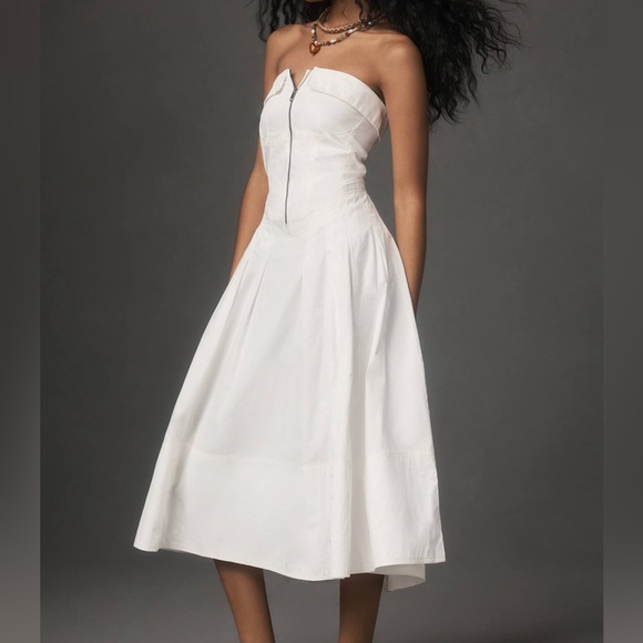 Pilcro Strapless Twofer Midi Dress - Picture 1 of 9